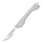 Folding Precision Knife with 10 Replacement Blades | Compact Stainless Steel Craft Knife for DIY and Detailed Work