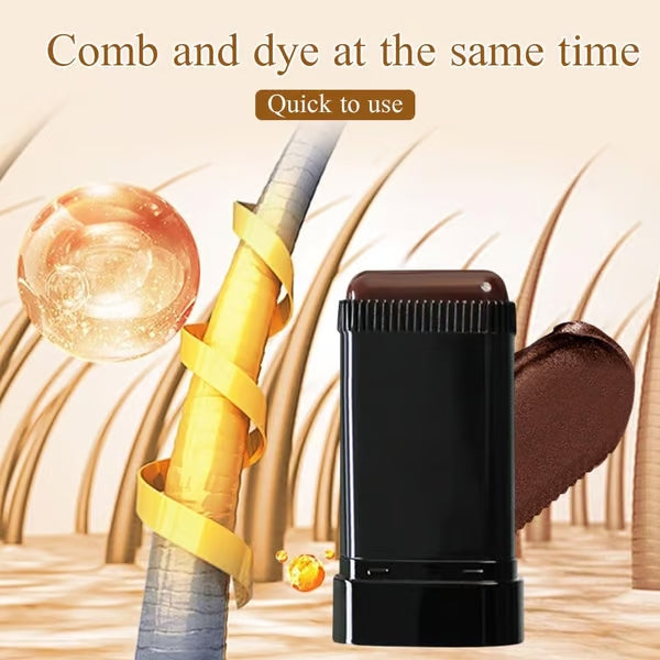Root Touch-Up Color Stick - Buy One, Get One Free | Gray Hair Coverage with Comb Applicator | Quick Hair Color for On-the-Go