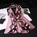 Cut Flower Hollow Motif Silk Scarf