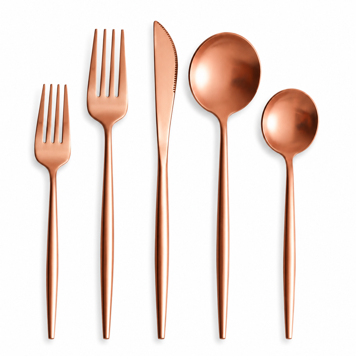 Minimalist Stainless Steel Flatware Set for Dining