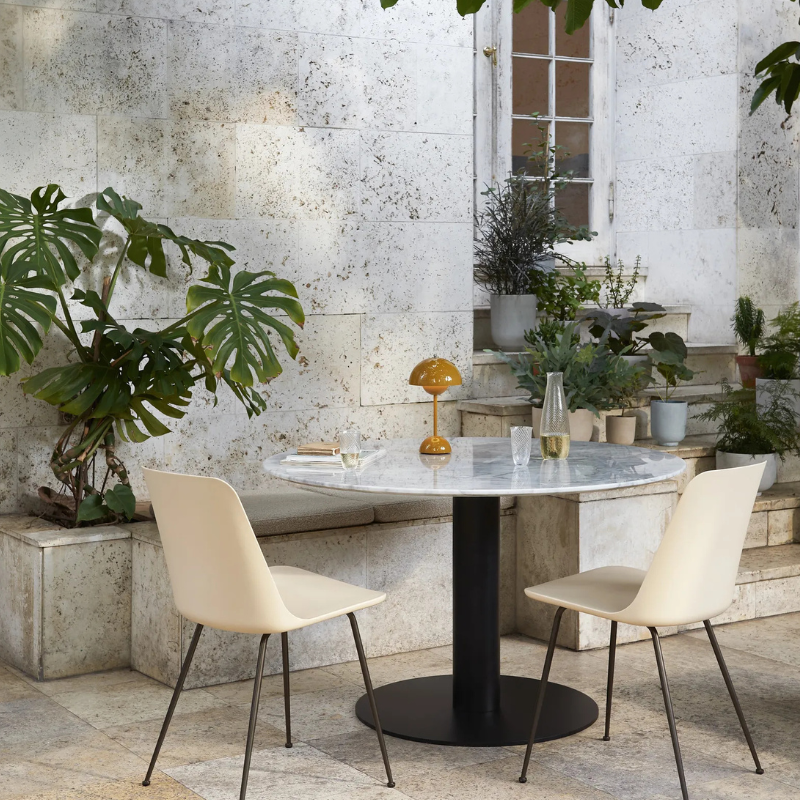 Scandinavian Design Lamp with Flower Glow