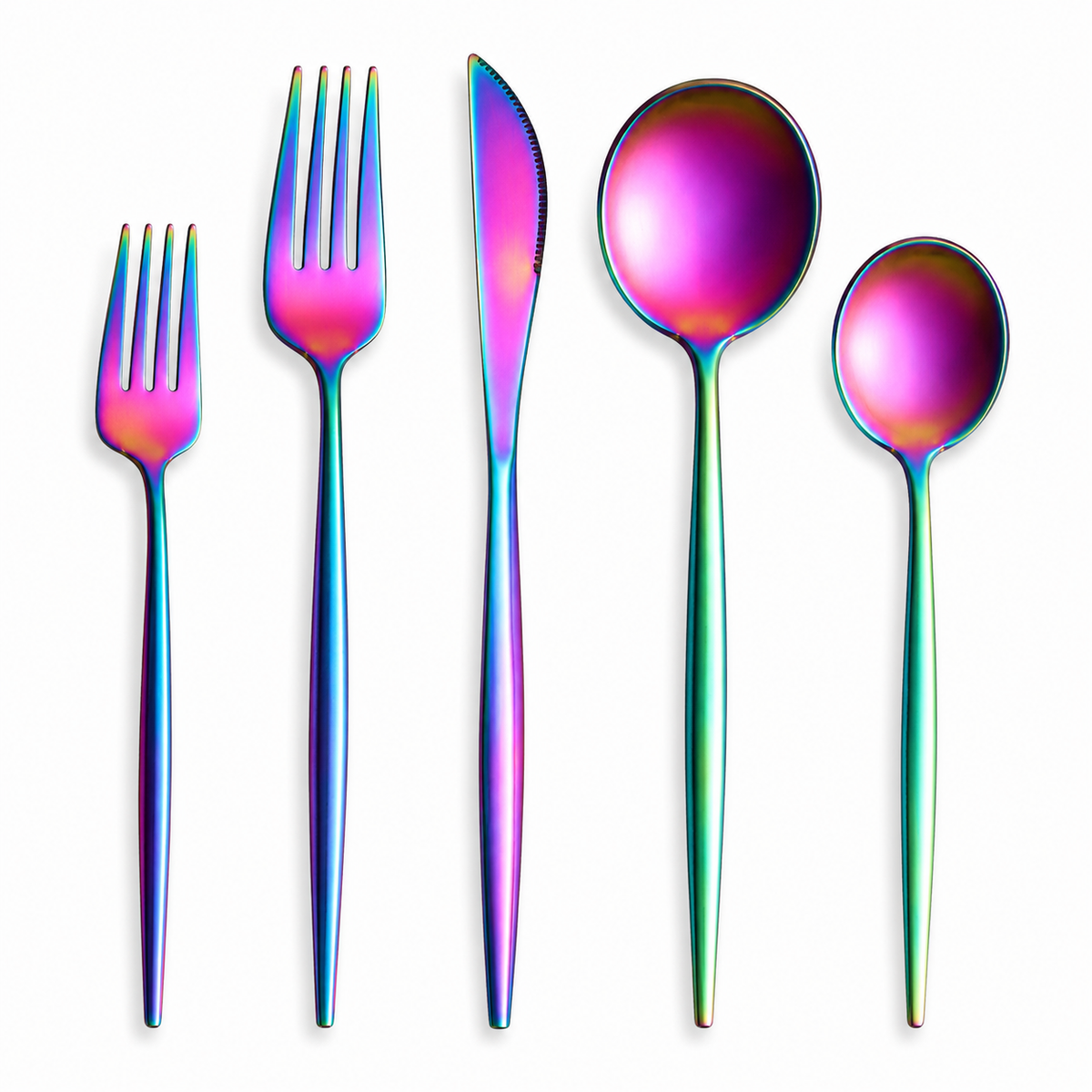 Minimalist Stainless Steel Flatware Set for Dining