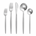 Minimalist Stainless Steel Flatware Set for Dining