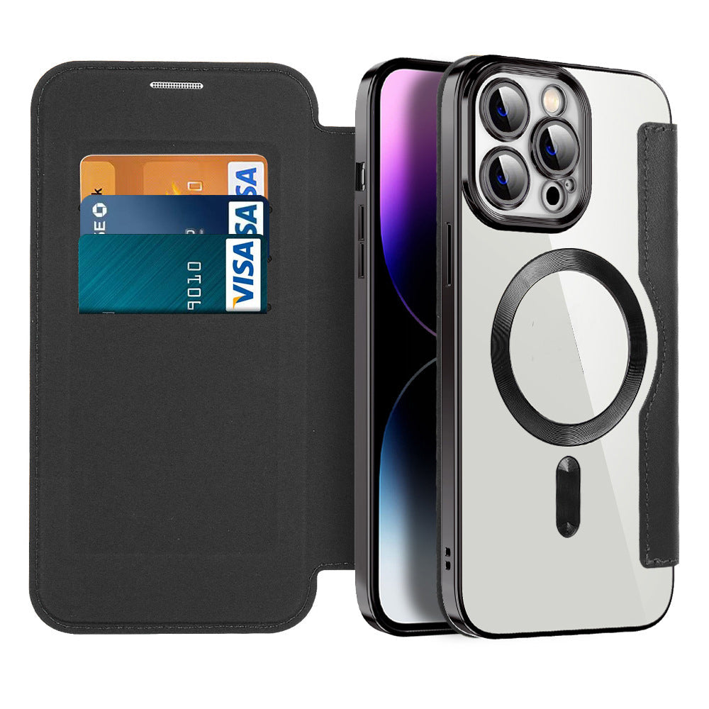 Magnetic Flip Phone Case with Card Slot & Shockproof Protection - Available in Multiple Colors