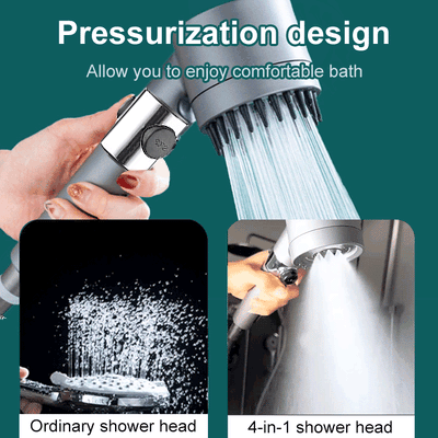High-Pressure Showerhead with Filter System for Clean Water