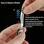 Folding Precision Knife with 10 Replacement Blades | Compact Stainless Steel Craft Knife for DIY and Detailed Work