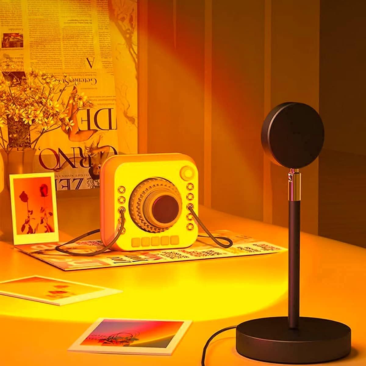 Stylish Projector Lamp with Sunset Effect for Living Spaces