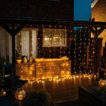 Warm White LED Curtain Lights for Garden and Balcony Decoration