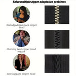 12-Pack Removable and Replaceable Zipper Sliders – Quick Fix Solution