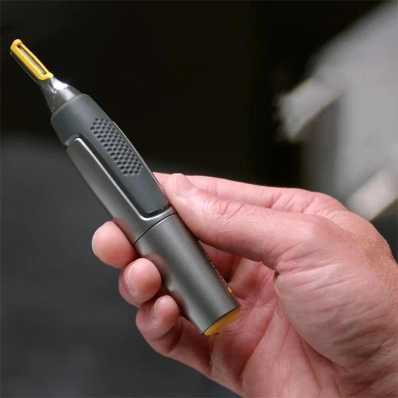 Professional Ultra-Thin Precision Trimmer | Titanium Stainless Steel Blades | Integrated LED Light | Micro-Oscillation Technology | Ideal for Nose, Ears & Contours