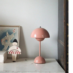 Scandinavian Design Lamp with Flower Glow