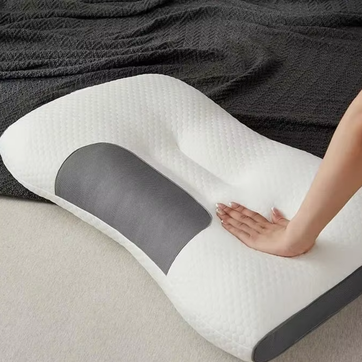 Ergonomic Contour Orthopedic Neck Pillow | Memory Foam | Breathable Design