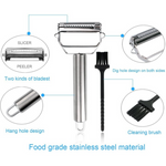 Precision Stainless Steel Multi-Use Vegetable Peeler and Julienne Slicer