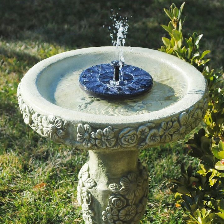 Solar-Powered Floating Garden Fountain