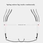 Dual-Use Reading Glasses with Titanium Frame for Progressive Distance and Near Vision