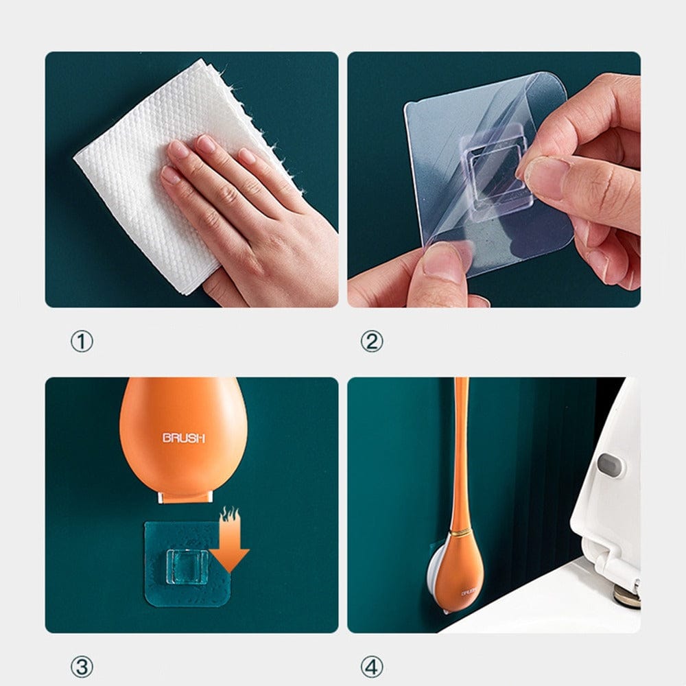 Contemporary Flexible Silicone Toilet Brush