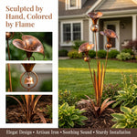 Handcrafted Garden Stake with Wind Chimes
