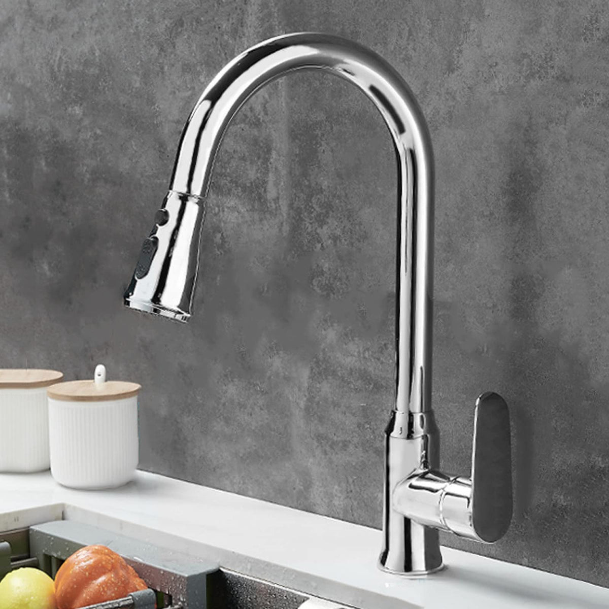 Elegant Kitchen Faucet with Pull-Out Function and 360° Rotation