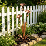Handcrafted Garden Stake with Wind Chimes