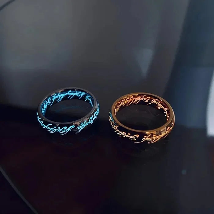 Glow Ring | Glowing Elvish Script | Available in Multiple Colors