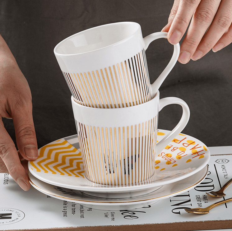 Stylish Coffee Mug with Mirror Effect | Creative Ceramic Mug with Reflection | Perfect for Home & Office
