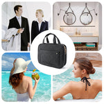 Compact Water-Resistant Travel Cosmetic Organizer | Features 4 Compartments & 360° Hook | Suitable for Men & Women