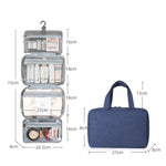 Compact Water-Resistant Travel Cosmetic Organizer | Features 4 Compartments & 360° Hook | Suitable for Men & Women