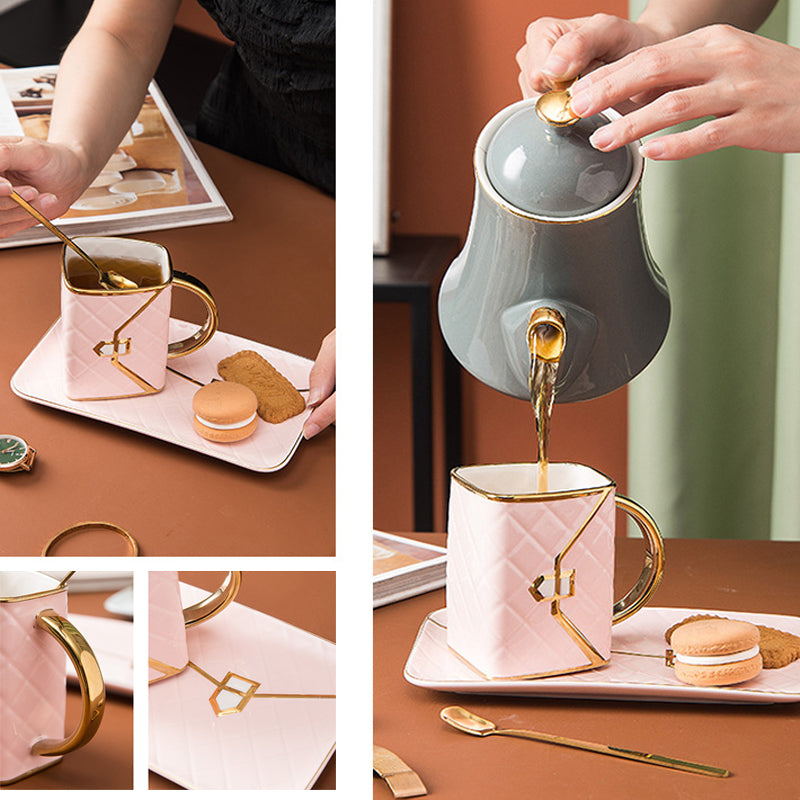 320ml Handbag Mug with Gold Rim | 50% OFF