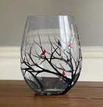 Hand-Painted Art Wine Glasses Featuring Four Seasons Design