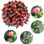 Adjustable Drip Irrigation System for Plants | 360° Water Control | Set of 100 Irrigation Droppers for Gardens, Raised Beds, and Flower Pots