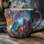 Handcrafted Mineral Crystal Coffee Mugs | Insulating & Microwave Safe | 350–450 ml