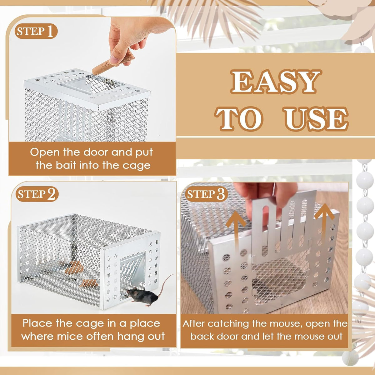 Animal-Friendly Live Trap for Safe and Humane Rodent Control Indoors and Outdoors