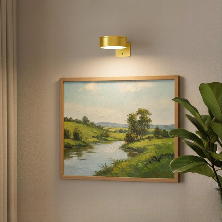 Remote-Controlled Wireless LED Picture Light – Magnetic, No Drilling, Available in Gold or Black