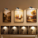 Remote-Controlled Wireless LED Picture Light – Magnetic, No Drilling, Available in Gold or Black