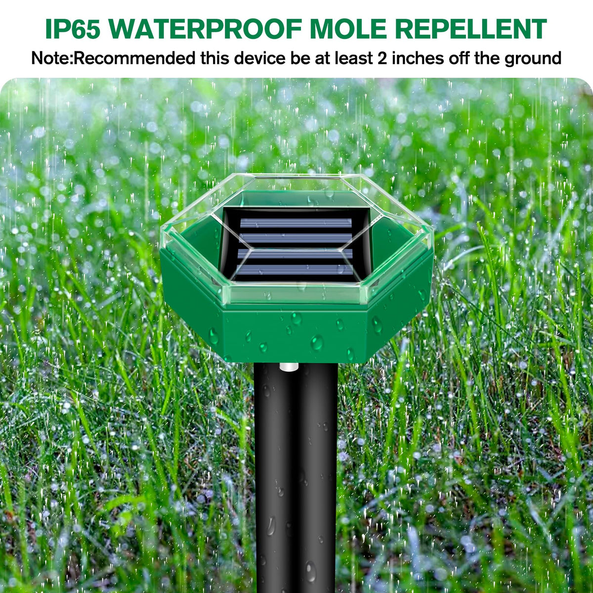 4-Pack Ultrasonic Mole Repellent
