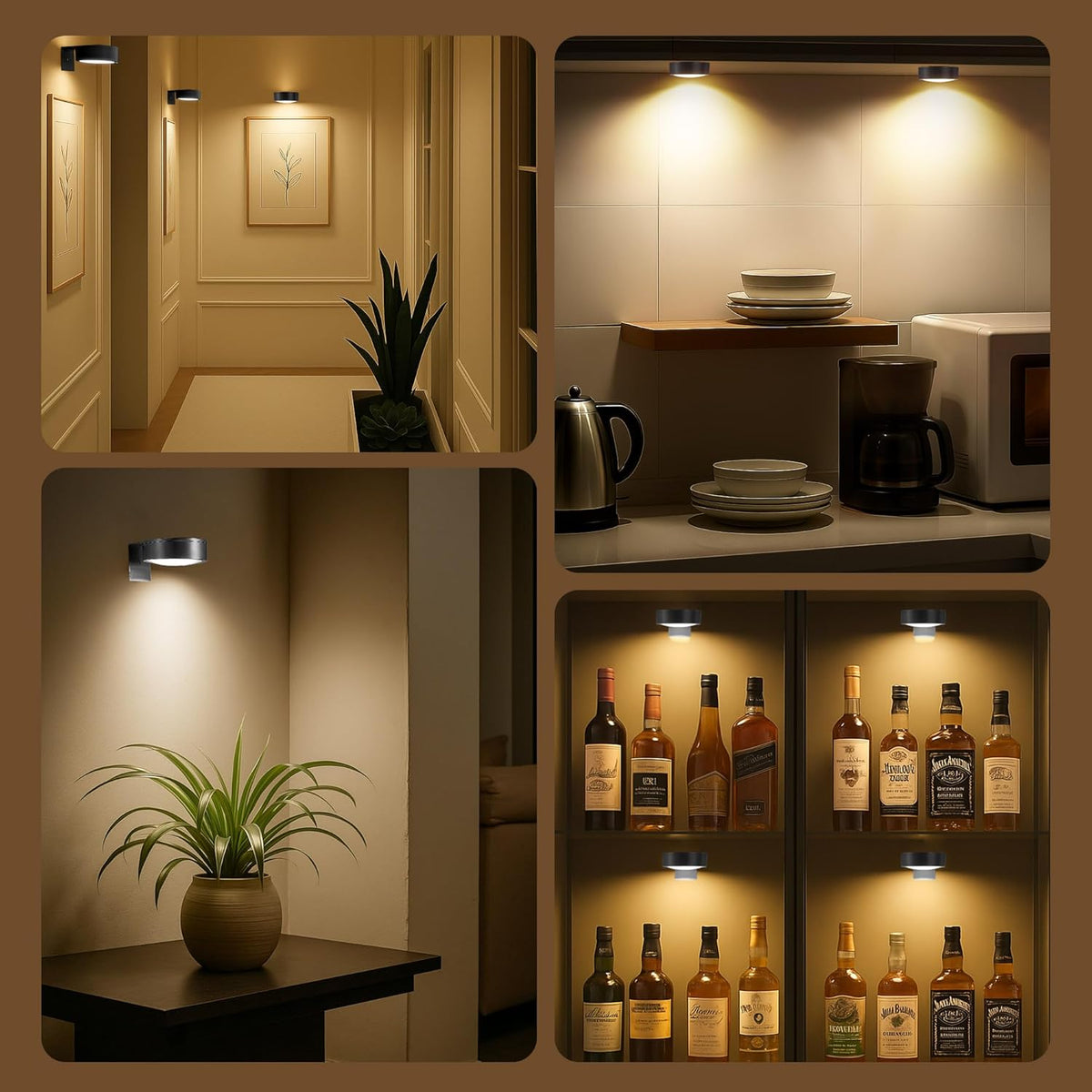 Remote-Controlled Wireless LED Picture Light – Magnetic, No Drilling, Available in Gold or Black