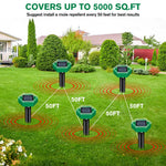 4-Pack Ultrasonic Mole Repellent