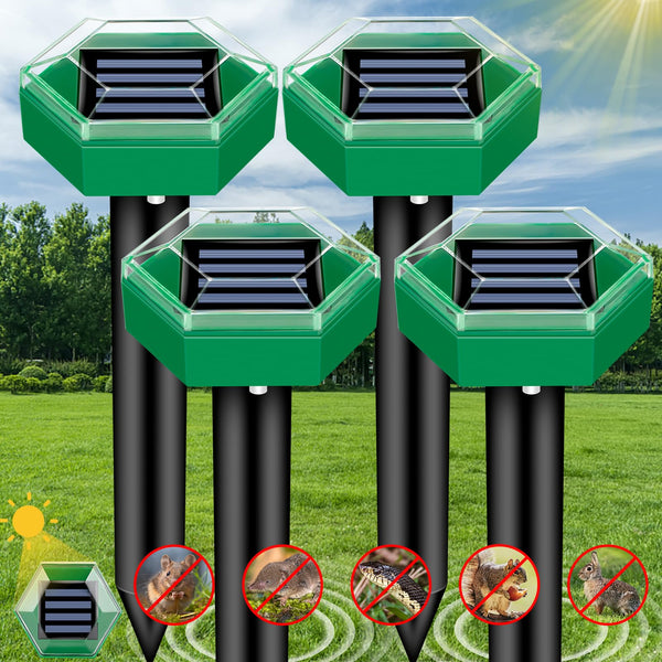4-Pack Ultrasonic Mole Repellent