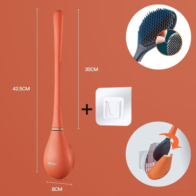 Contemporary Flexible Silicone Toilet Brush