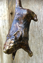 Bronze Cat Door Knocker with Mouse Pendant | Handmade Wall Decor for Cat Enthusiasts