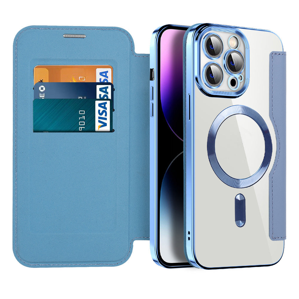 Magnetic Flip Phone Case with Card Slot & Shockproof Protection - Available in Multiple Colors