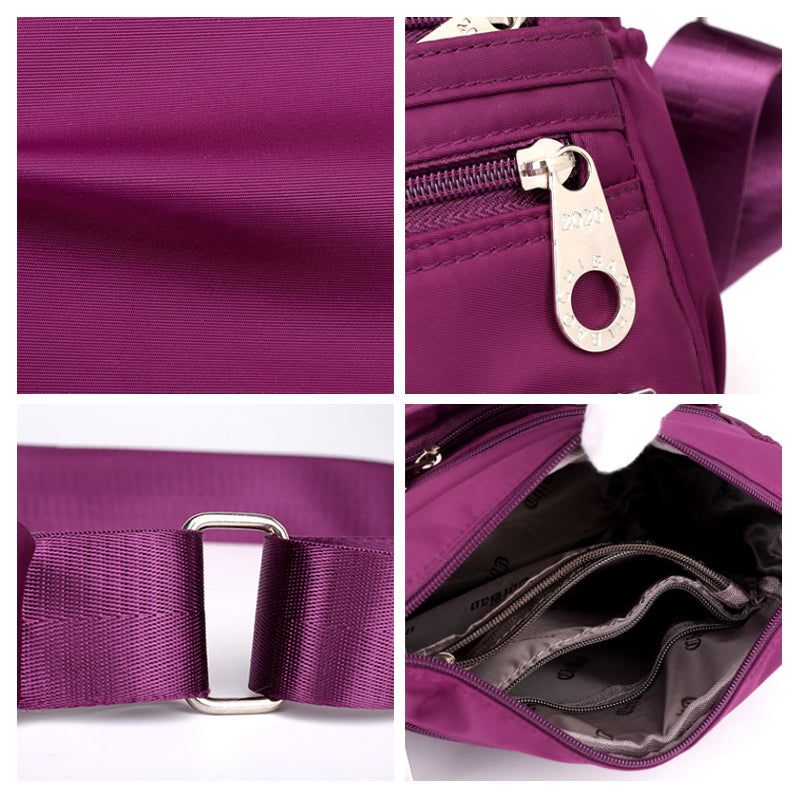 Women's Water-Repellent Nylon Crossbody Bag | Versatile Shoulder Bag with Multiple Compartments