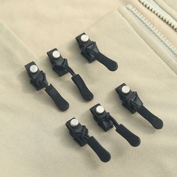 6-Piece Set of Removable Zipper Pulls | Universal Replacement Zippers for Jackets, Bags, and Backpacks