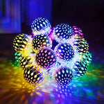 Moroccan Metal Ball String Lights for Terrace