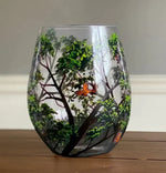 Hand-Painted Art Wine Glasses Featuring Four Seasons Design
