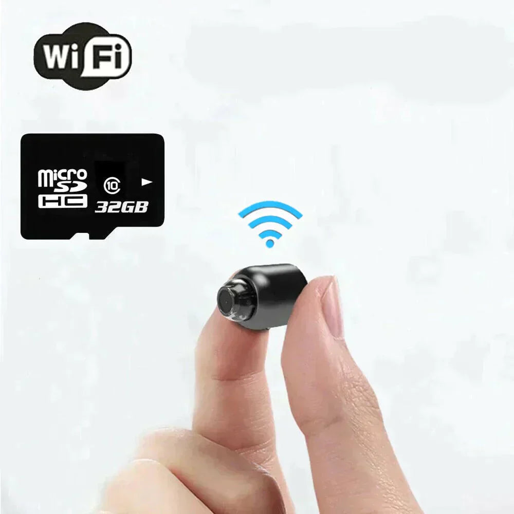 Ultra-Compact WiFi IP Camera | 1080p Full HD | 120° Wide-Angle Lens | Infrared Night Vision & Motion Sensor | 2-Way Audio | Worldwide Remote Access