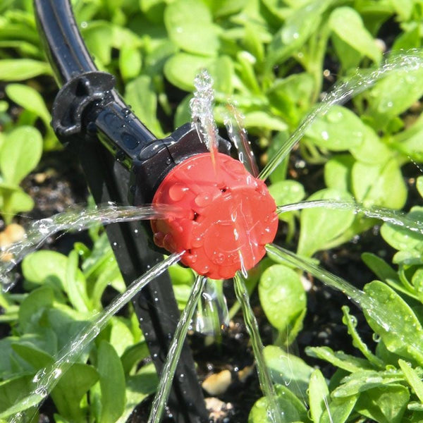 Adjustable Drip Irrigation System for Plants | 360° Water Control | Set of 100 Irrigation Droppers for Gardens, Raised Beds, and Flower Pots