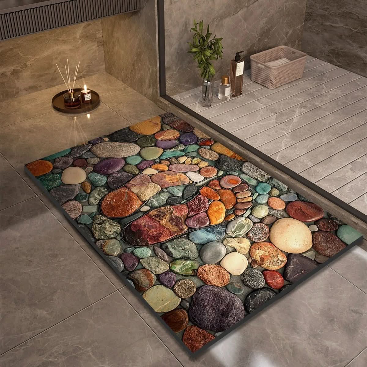 Diatomaceous Earth Bath Mat for Safety and Comfort