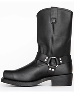 Durable Men's Boots with Harness and Waterproof Leather