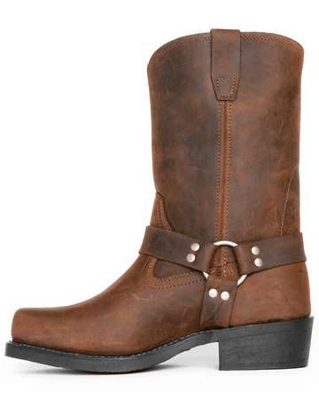 Durable Men's Boots with Harness and Waterproof Leather